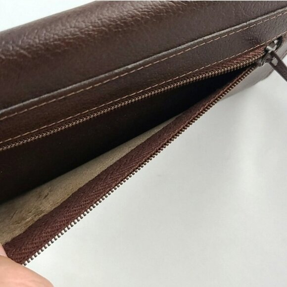 ROLFS Vintage Women's Brown Leather Trifold Wallet Snap Closure - Picture 6 of 15